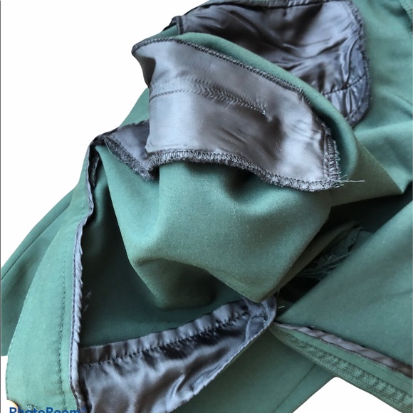 Zara Forest Green Mid Rise High Low Hemline Trouser Pants Size 8 - Picture 7 of 16